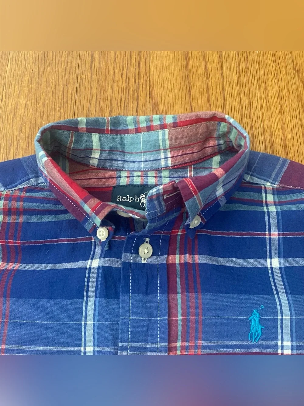 Ralph Lauren Plaid Short-Sleeve Shirt and Abrasion Twill Yellow Shorts Boys Set